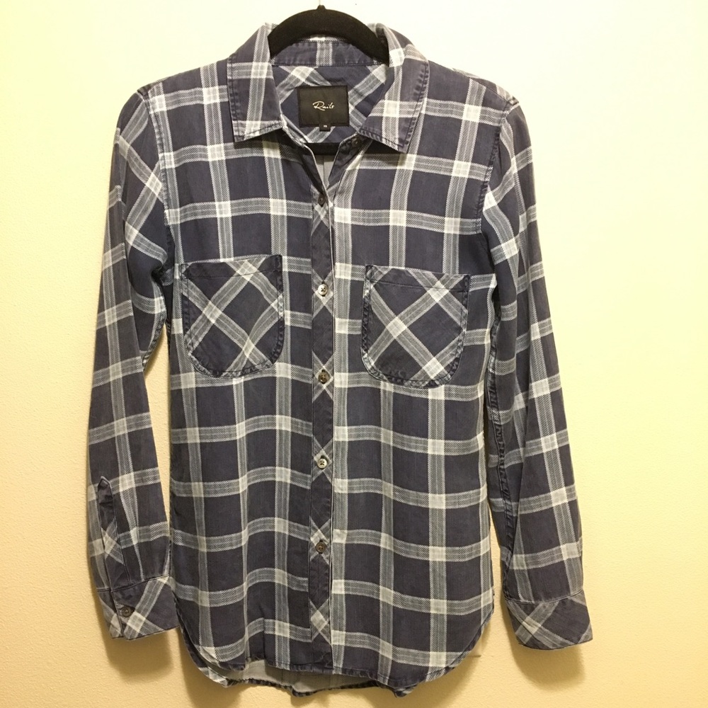 Rails Plaid Button Down Top Size Xs - image 5